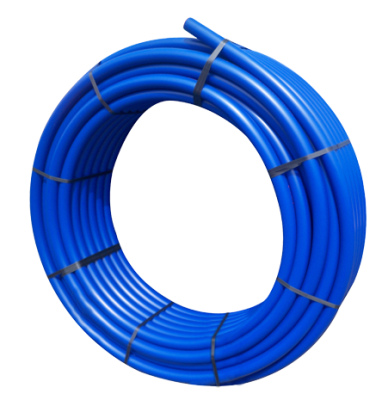 PE-Rohr 32x2,9 PN 12,5 1 50m mit blauen Streifen 323005012