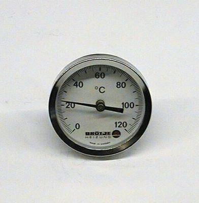 Brötje Thermometer, 0-120 °C, Anschluss Rückseite 539555