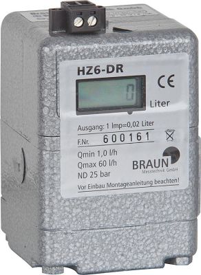 Braun Messtechnik Ölzahler HZ6-DR DN 6 (1/8) Digital