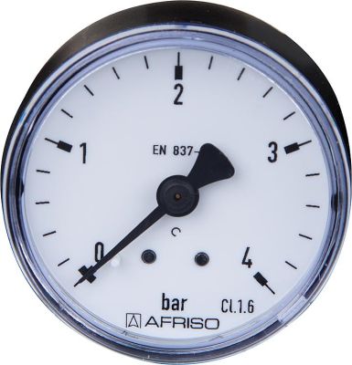 Afriso Rohrfedermanometer f Öldruckminderer axial 50mm DN8 1