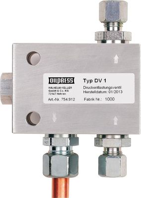 Oilpress Druckentlastungsventil DV 1 für Druckspeicheraggregate