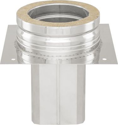 SEM Doppelwandiges Abgassystem Schachtverlängerung (240x240)x 250mm Platte 400x400mm DN250