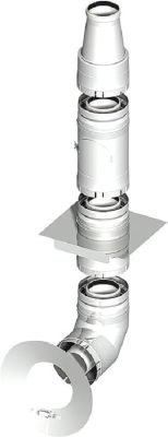 SEM Kunststoff-Abgassystem DN80/125 für Außenwandmontage