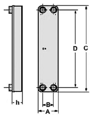Zilmet Plattenwärmetauscher ZB 35-50 4 x DN25 (G1) AG