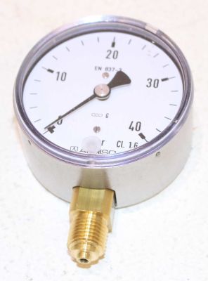 Afriso Kapselfedermanometer,Edelstahl KP 63.2 DN8 1/4 radial 0-40 mbar