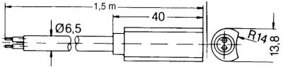 Eberle Rohranlegefühler F892 002-40...120°C 1,5m/Silicon