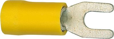 Wkk Kabelschuh in Gabelform isoliert 4,0mm²-6,0mm² 8,4mm Farbe Gelb VPE: 100 Stück