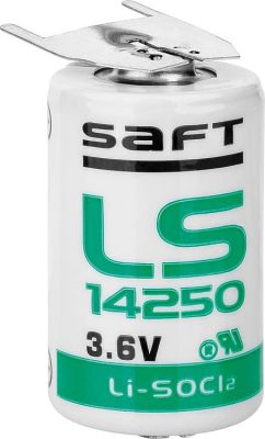 Saft Lithium Batterie 3,6V LS14250-3PF 1/2AA - Zelle 2/1 pin ++/-