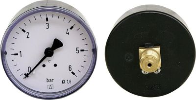 Afriso Rohrfedermanometer Industrie axial-1/0 bar 63mm G1/4