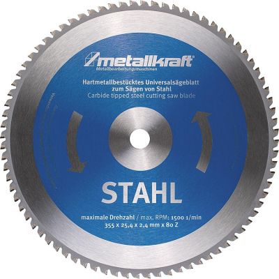 Metallkraft Kreissägeblatt 355x2,4x25,4mm Stahl