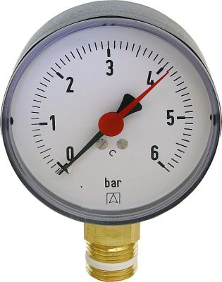 Afriso Rohrfeder-Manometer Industrie radial DN15 (1/2)