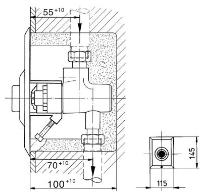 Benkiser Abdeckplatte mit Druck- knopf (Edelstahl) für Modell 601/665