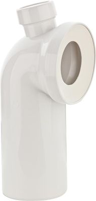 Sanit WC-Anschlussbogen 90°DN 100 mit zusätzlichen Stutzen DN40/DN50 Weiß-Alpin
