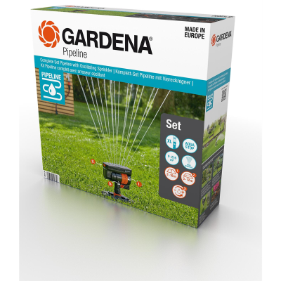 Gardena Sprinklersystem Komplett-Set Pipeline mit Viereckreg