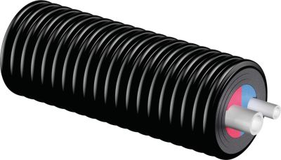 Fernleitung-Doppelrohr EcoFlex Aqua Twin 10 bar 50 x 6,9 - 25 x 3,5 -175 vorged. Achtung Meterware