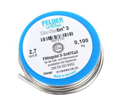 Felder Fittinglot Nr.3 DIN EN 29453 Spule 100 g Draht 2,7mm
