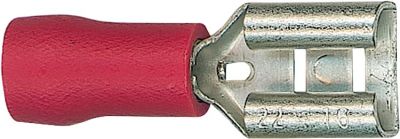 Wkk Flachsteckhülse halbisoliert bis 1,5mm² 2,8x0,8mm Farbe Rot VPE: 100 Stück