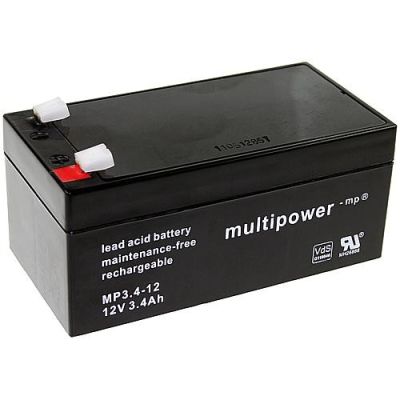 Multipower Blei-Akku MP3,4-12 Pb 12V/3,4Ah Stecksys. Faston