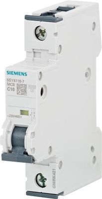 Siemens Leitungsschutzschalter 10KA 1-polig C16A 5SY4116-7