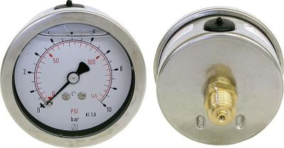 Afriso Glyzerin-Manometer Ø63mm DN8 1/4 axial 0-25bar