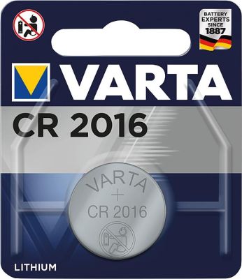 Varta Lithium Knopfzelle CR2016 3,0 Volt 1er Blister