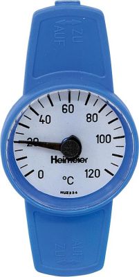 Heimeier Thermometer zu Globo- Kugelhahn blau zum Nachrüsten