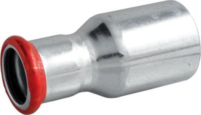 Eurotubi C-Stahl Pressfitting M-Kontur Absatznippel DN 28 x 18 mm