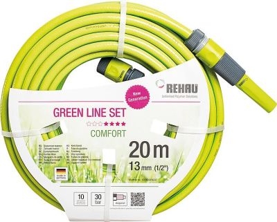 Rehau Wasserschlauch-Set Green Line 13mm 1/2 20m mit Armat