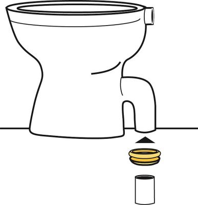 Evenes Gummi-WC-Abgangs-Verbinder WC m. innenliegendem Abgan