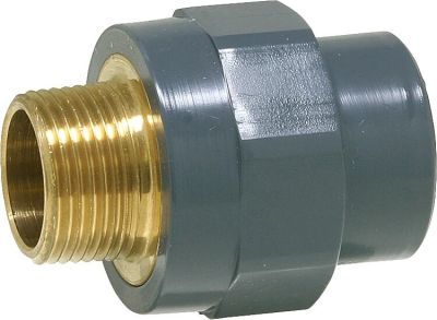 Bänninger PVC-U-Übergangs-Muffennippel AG Ø20mm x DN15 (1/2)
