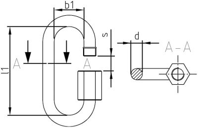 Schraubverbinder Edelstahl A4 d=5,0mm, VPE=20 Stück