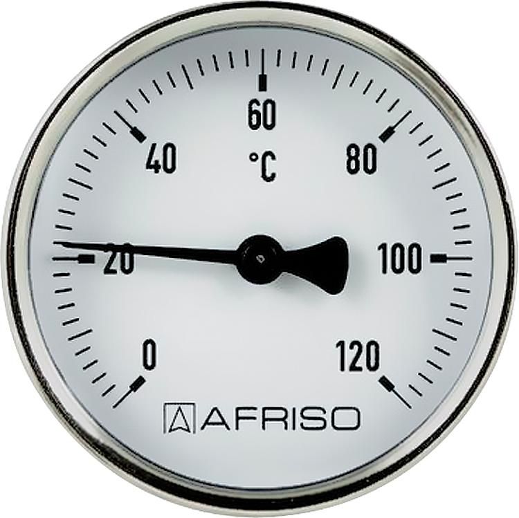 Afriso Anlegethermometer mit Haftmagneten, Ø 80mm 0-120°C