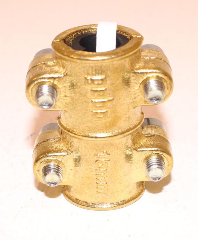KNM TRADE GEBO Dichtschelle für Kupferrohr Temperguss-Klemmverbinder  Dichtschelle aus Messing DVGW (15 mm) : : Baumarkt