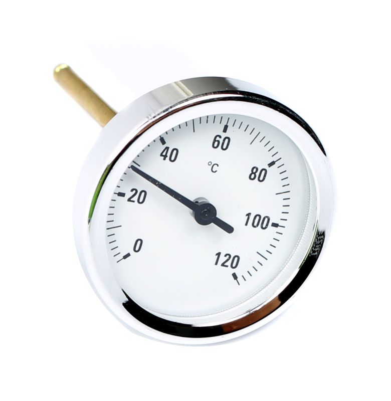 Weishaupt Thermometer 0-120Cel. Dm.51mm Fühler Dm.5 x 83mm