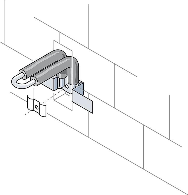 Heizkörper Anschlussset Mauerwerk Anbindung verzinkt ohne Rohrbogen Anschluss 