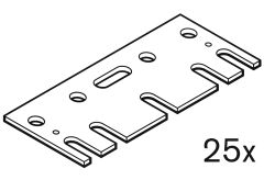 Weishaupt Unterlegplatten-Set 2 mm, 25 Stück für Sparrenanker standardload - 48025100212