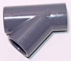 PVC-U - Klebefitting Abzweig 45°, 63 mm, allseitig Klebemuffe