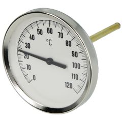 OEG Thermometer Ø 80 mm Bimetall 0 - 120 °C 100 mm Hülse Ø 6 mm