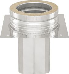SEM Doppelwandiges Abgassystem Schachtverlängerung (240x240)x 250mm Platte 400x400mm DN250