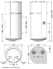 Austria Email Brauchwasser-Wärmepumpe Calypso VM100 Liter