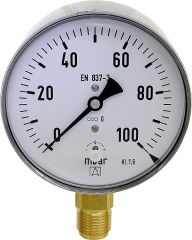 Afriso Kapselfeder-Manometer 100mm DN15 1/2 0-40 mbar