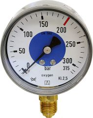 Afriso Rohrfedermanometer für Schweißtechnik oxygen0-40bar