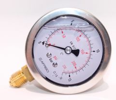 Afriso Glyzerin-Manometer Ø63mm DN8 1/4 radial 0-16bar