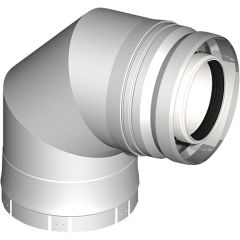 SEM Kunststoff-Abgassystem Bogen 87° DN080/125