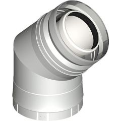 SEM Kunststoff-Abgassystem Bogen 45° - DN080/125