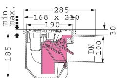 Kessel Drehfix Größe 1 Bodenablauf mit Rückstauverschluss - 2730