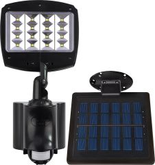 Außenstrahler Solar LED, Bewegungsmelder, schwarz, IP44