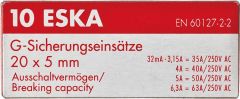 ESKA Feinsicherung flink 0,125 A (5x20mm) 10 Stück