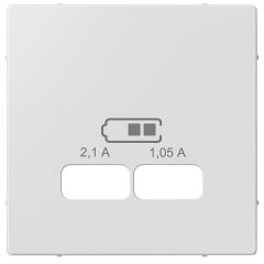 Merten Zentralplatte für USB Ladestation Einsatz aktivweiß glänzend