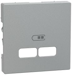Merten Zentralplatte für USB Ladestation Einsatz aluminium